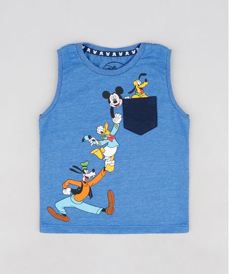 Regata-Infantil-Turma-do-Mickey-com-Bolso-Gola-Careca-Azul-9140179-Azul_1