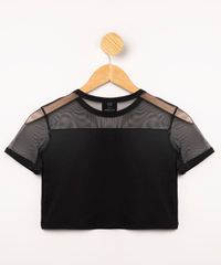 blusa-cropped-juvenil-de-algodao-bt21-com-tule-manga-curta-preta-1011970-Preto_3