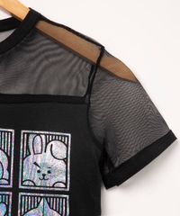 blusa-cropped-juvenil-de-algodao-bt21-com-tule-manga-curta-preta-1011970-Preto_4