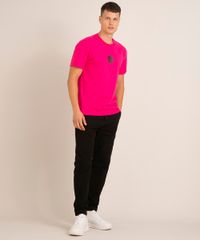camiseta-de-algodao--Sunday-vibes--em-relevo-manga-curta-gola-careca-pink-1012507-Pink_3