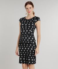 Vestido-Feminino-Curto-Peplum-Estampado-de-Poas-Manga-Curta-Decote-Redondo-Preto-9215795-Preto_1