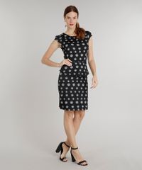 Vestido-Feminino-Curto-Peplum-Estampado-de-Poas-Manga-Curta-Decote-Redondo-Preto-9215795-Preto_3