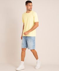 Camiseta-Masculina-Manga-Curta-Basica-Gola-Careca-Amarelo-Claro-9947820-Amarelo_Claro_3