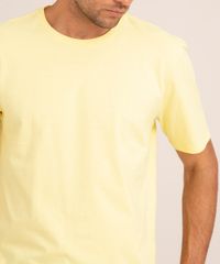 Camiseta-Masculina-Manga-Curta-Basica-Gola-Careca-Amarelo-Claro-9947820-Amarelo_Claro_4