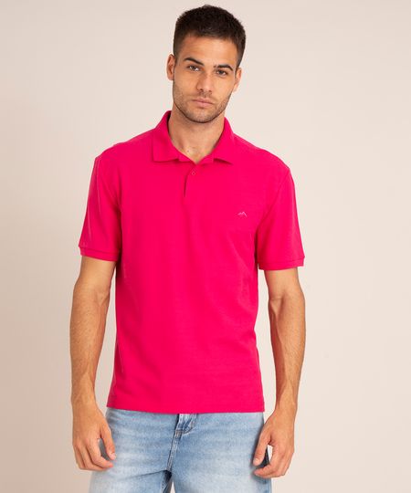 Polo-de-Piquet-Masculina-Basica-Comfort-Manga-Curta-Pink-9449829-Pink_1