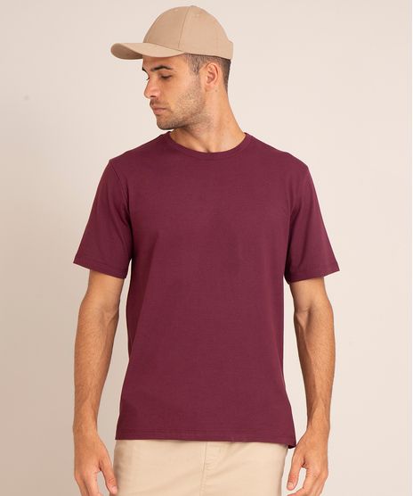 Camiseta-Masculina-Manga-Curta-Basica-Gola-Careca-Vinho-Escuro-9947820-Vinho_Escuro_1