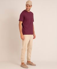 Camiseta-Masculina-Manga-Curta-Basica-Gola-Careca-Vinho-Escuro-9947820-Vinho_Escuro_3