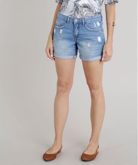 Short-Jeans-Feminino-Midi-com-Puidos-Barra-Dobrada-Azul-Claro-9271281-Azul_Claro_1