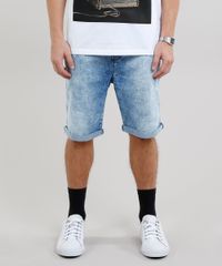 Bermuda-Jeans-Masculina-Reta-Marmorizada-com-Cordao-Azul-Claro-8766317-Azul_Claro_1 Bermuda-Jeans-Masculina-Reta-Marmorizada-com-Cordao-Azul-Claro-8766317-Azul_Claro_1