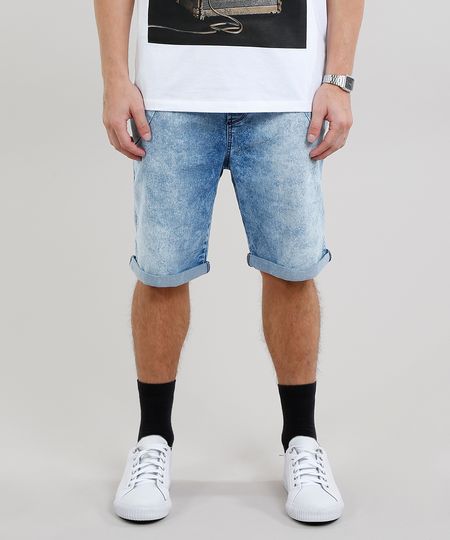 Bermuda-Jeans-Masculina-Reta-Marmorizada-com-Cordao-Azul-Claro-8766317-Azul_Claro_1 Bermuda-Jeans-Masculina-Reta-Marmorizada-com-Cordao-Azul-Claro-8766317-Azul_Claro_1