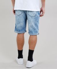 Bermuda-Jeans-Masculina-Reta-Marmorizada-com-Cordao-Azul-Claro-8766317-Azul_Claro_2 Bermuda-Jeans-Masculina-Reta-Marmorizada-com-Cordao-Azul-Claro-8766317-Azul_Claro_2