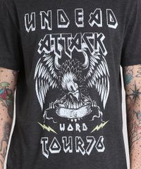 Camiseta-Masculina--Undead-Attack--Manga-Curta-Gola-Careca-Cinza-Mescla-Escuro-9079877-Cinza_Mescla_Escuro_4