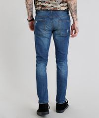 Calca-Jeans-Masculina-Skinny-com-Puidos-Azul-Medio-9202696-Azul_Medio_2
