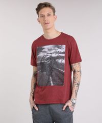 Camiseta-Masculina--Motorcycle--Manga-Curta-Gola-Careca-Vermelha-9223842-Vermelho_1