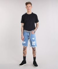 Camiseta-Masculina-Faixas-Laterais-Manga-Curta-Gola-Careca-Preta-9216369-Preto_3