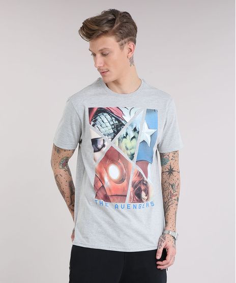 Camiseta-Masculina-Os-Vingadores-Manga-Curta-Gola-Careca-Cinza-Mescla-9254013-Cinza_Mescla_1