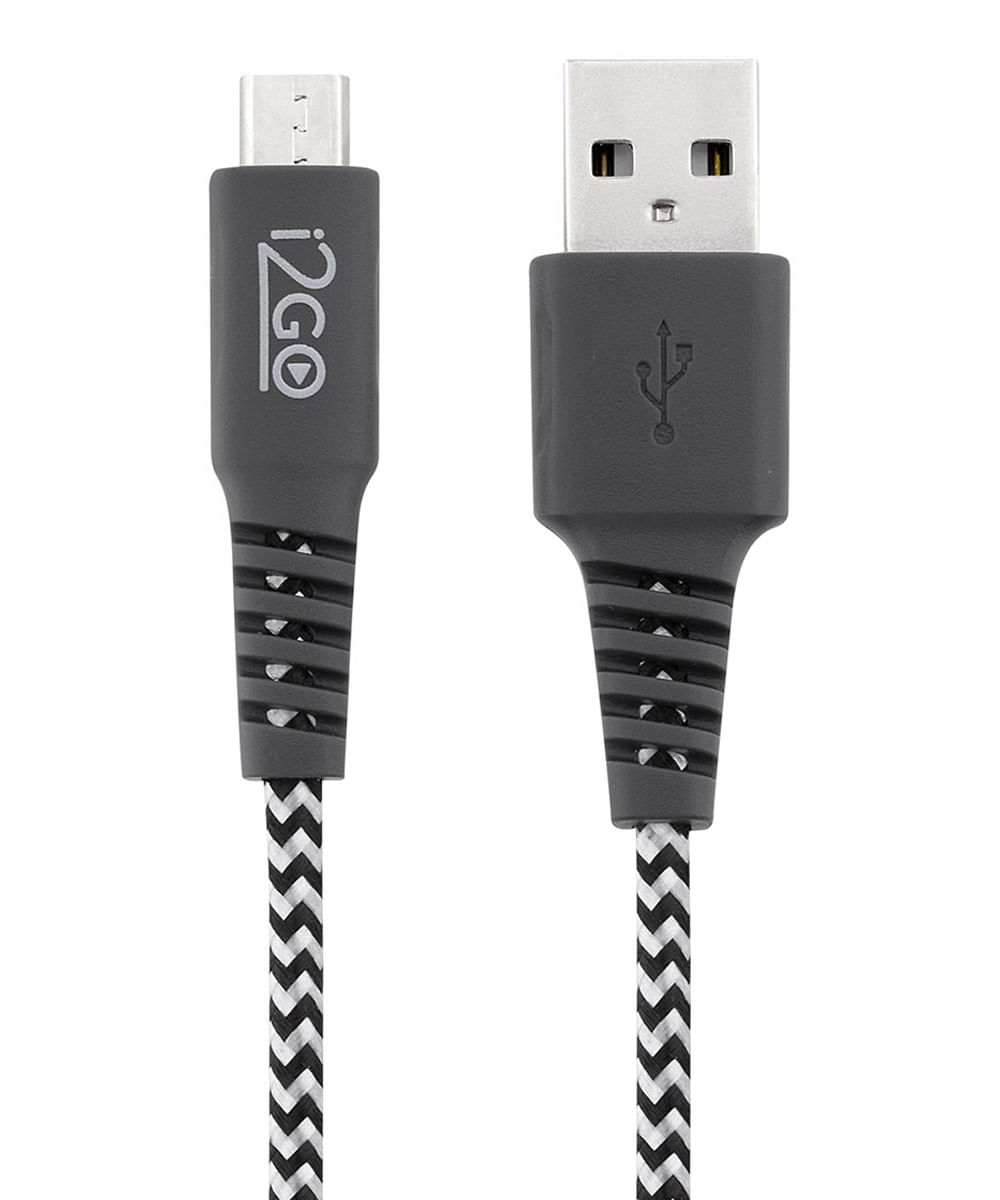 CABO MICRO-USB PLUS I2GO I2GCBL977 PRETO ÚNICO 1,5M PRETO