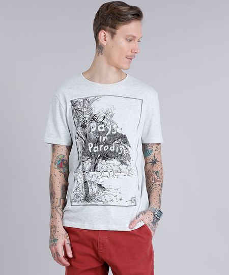Camiseta-Masculina--Last-Days-in-Paradise--Manga-Curta-Gola-Careca-Cinza-Mescla-Claro-9190315-Cinza_Mescla_Claro_1 Camiseta-Masculina--Last-Days-in-Paradise--Manga-Curta-Gola-Careca-Cinza-Mescla-Claro-9190315-Cinza_Mescla_Claro_1