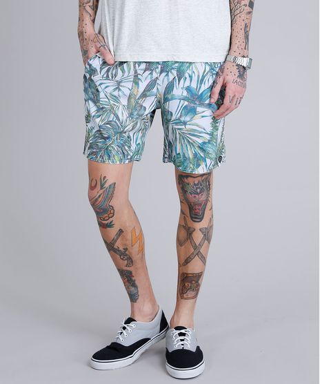 Short-Masculino-Estampado-de-Folhagem-com-Bolsos-Off-White-9159014-Off_White_1