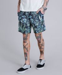 Short-Masculino-Estampado-de-Folhagem-com-Bolsos-Preto-9159014-Preto_1 Short-Masculino-Estampado-de-Folhagem-com-Bolsos-Preto-9159014-Preto_1