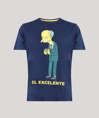 Camiseta-Masculina-Sr--Burns-Os-Simpsons-Manga-Curta-Gola-Careca-Azul-Marinho-9254017-Azul_Marinho_5