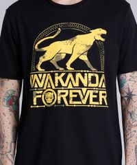 Camiseta Wakanda Pantera Negra Forever Estampa