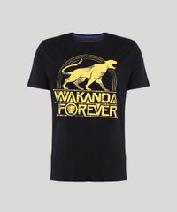 Camiseta Wakanda Pantera Negra Forever