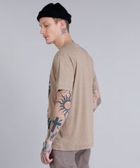 Camiseta-Masculina-com-Estampa-de-Caveira-Manga-Curta-Gola-Careca-Bege-9253176-Bege_2