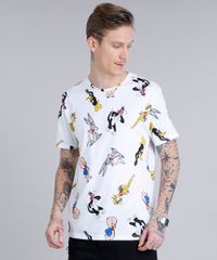 Camiseta-Masculina-Estampada-Looney-Tunes-Manga-Curta-Gola-Careca--Off-White-9195412-Off_White_1