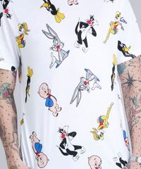 Camiseta-Masculina-Estampada-Looney-Tunes-Manga-Curta-Gola-Careca--Off-White-9195412-Off_White_4