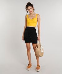 Saia-Feminina-de-Malha-com-Transpasse-e-No-Preta-9314753-Preto_3
