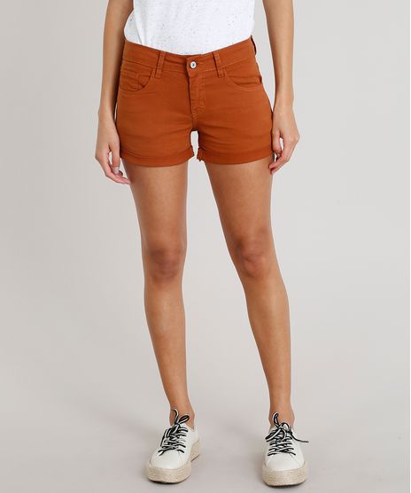 Short-Feminino-Reto-Barra-Dobrada-Caramelo-9304716-Caramelo_1
