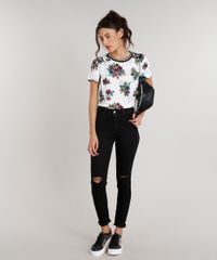 Calca-Jeans-Feminina-Skinny-Sawary-com-Rasgo-no-Joelho-Preta-9322477-Preto_3