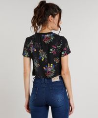 Blusa-Feminina-Cropped-Estampada-de-Pranchas-e-Flores-Manga-Curta-Decote-Redondo-Preta-9087212-Preto_2