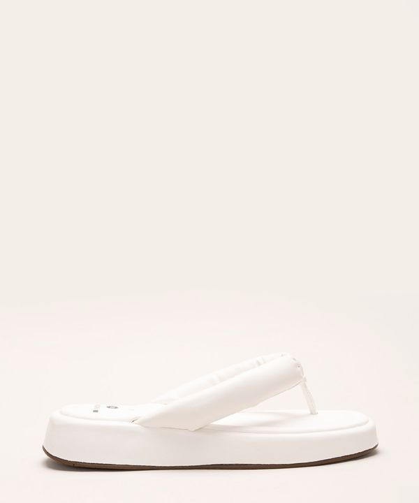 tamanco flatform salto baixo mindset branco 36