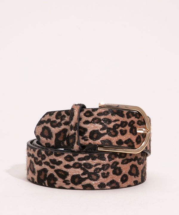 cinto médio animal print onça multicor 95CM