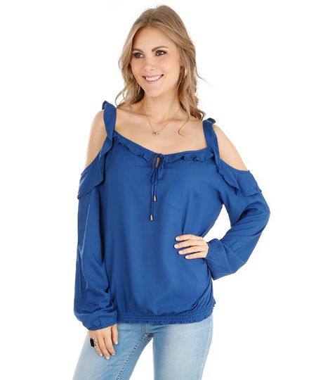 Blusa-Open-Shoulder-com-Babados-Azul-Escuro-8007349-Azul_Escuro_1