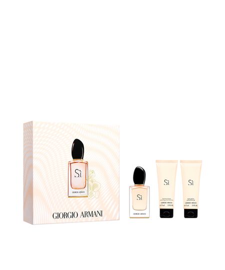 Kit Perfume Si Eau de Parfum + Shower Gel + Body Lotion Único Menor preço em Kit Perfume Si Eau de Parfum + Shower Gel + Body Lotion Único