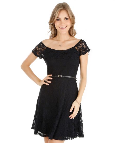 Vestido-em-Renda-com-Cinto-Preto-8153631-Preto_1