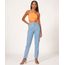 Calça Jeans Feminina Mom Cintura Super Alta Azul Médio