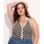 Colete-Frente-Unica-de-Trico-Plus-Size-Estampado-Quadriculado-Decote-V-Mindset-Bege-1007198-Bege_1