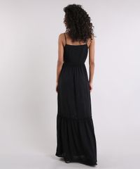 Vestido-Feminino-Longo-Texturizado-com-Fenda-Alcas-Finas-Decote-Redondo-Preto-9136864-Preto_2