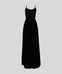 Vestido-Feminino-Longo-Texturizado-com-Fenda-Alcas-Finas-Decote-Redondo-Preto-9136864-Preto_5