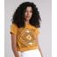 Blusa-Feminina-com-Estampa-Etnica-Manga-Curta-Decote-Redondo-Mostarda-9250291-Mostarda_1