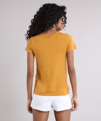 Blusa-Feminina-com-Estampa-Etnica-Manga-Curta-Decote-Redondo-Mostarda-9250291-Mostarda_2