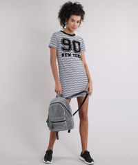 Vestido-Feminino-Listrado-Curto--90--Manga-Curta-Decote-Redondo-Branco-9250806-Branco_3