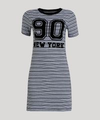 Vestido-Feminino-Listrado-Curto--90--Manga-Curta-Decote-Redondo-Branco-9250806-Branco_5