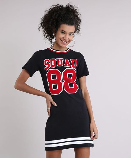 Vestido-Feminino-Curto--Squad-88--Manga-Curta-Decote-Redondo-Preto-9250807-Preto_1