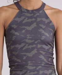 Regata-Feminina-Halter-Neck-Cropped-Estampada-Camuflada-com-Alcas-Finas--Verde-Militar-9240367-Verde_Militar_4