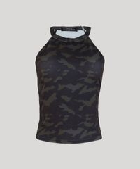 Regata-Feminina-Halter-Neck-Cropped-Estampada-Camuflada-com-Alcas-Finas--Verde-Militar-9240367-Verde_Militar_5
